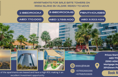 For Sale One Bed room apartment Gate Tower Al reem Island